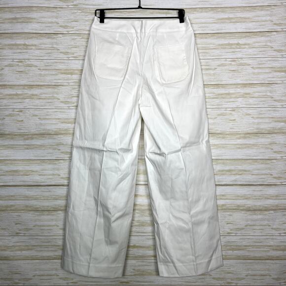Everlane The Wide Leg Structered Pant White - Picture 5 of 8